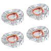 10pcs Hair Dye Processing Hat Constant Temperature Aluminum Foil Deep Conditioning Caps Silver