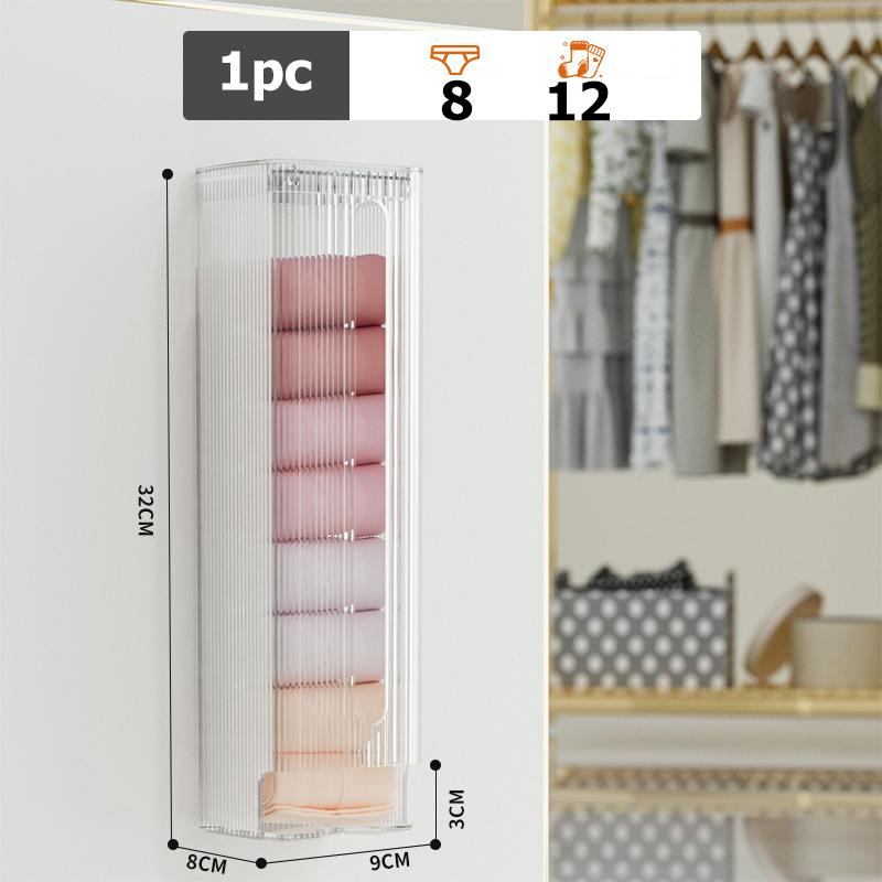 Хранение нижнего белья Хранение с крышкой свободный настенный ящик для хранения коллектор носков as the picture белый 1298₽