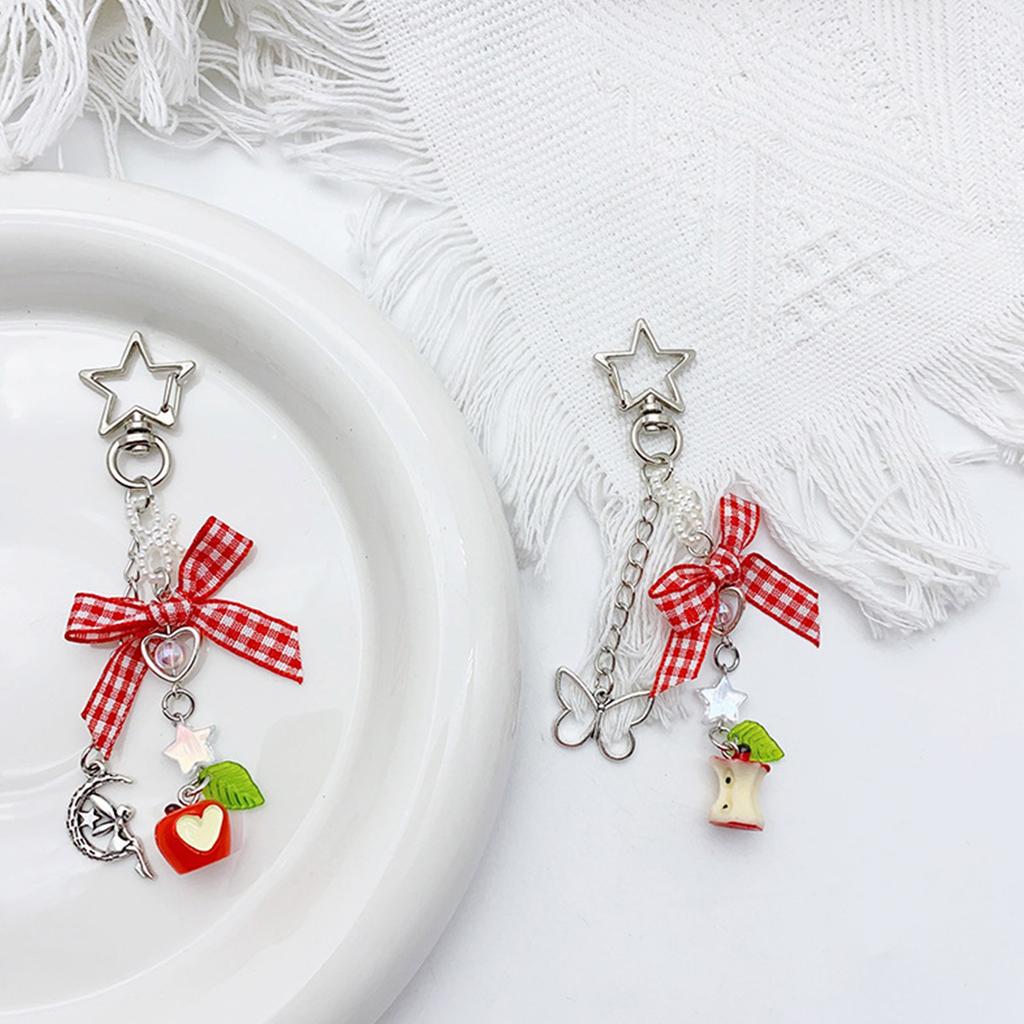 Cute Phone Charm Stylish Keyrings Pendant Beautiful Bowknot Keychain Bag Hanger for Collectors and Keychain Enthusiasts