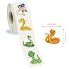 500/roll Cartoon Snake Roll Sticker Cute Animal Children DIY Skateboard Suitcase Roll Sticker