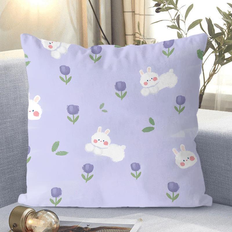 Ins Style Small Fresh Flower Pattern Decorative Pillowcase Living Room Bedroom Square Cushion Pillowcase