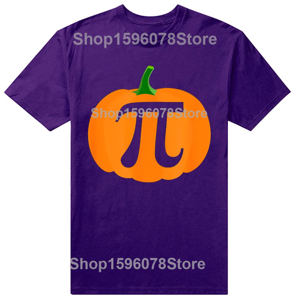 Pumpkin Pi Funny Halloween Thanksgiving Pie TShirt Summer Men Fashion T Shirts Cotton Short Sleeve Oversized Loose Tshirt Tops