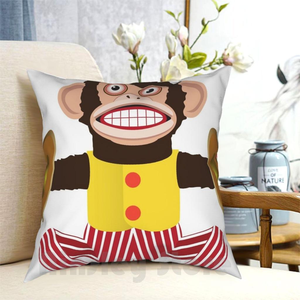 Affe Mit Becken Kissenbezug Bedruckt Zuhause Weich DIY Kissenhülle Affe Mit Affe Böse Musik Affe Mit Becken Spielzeug