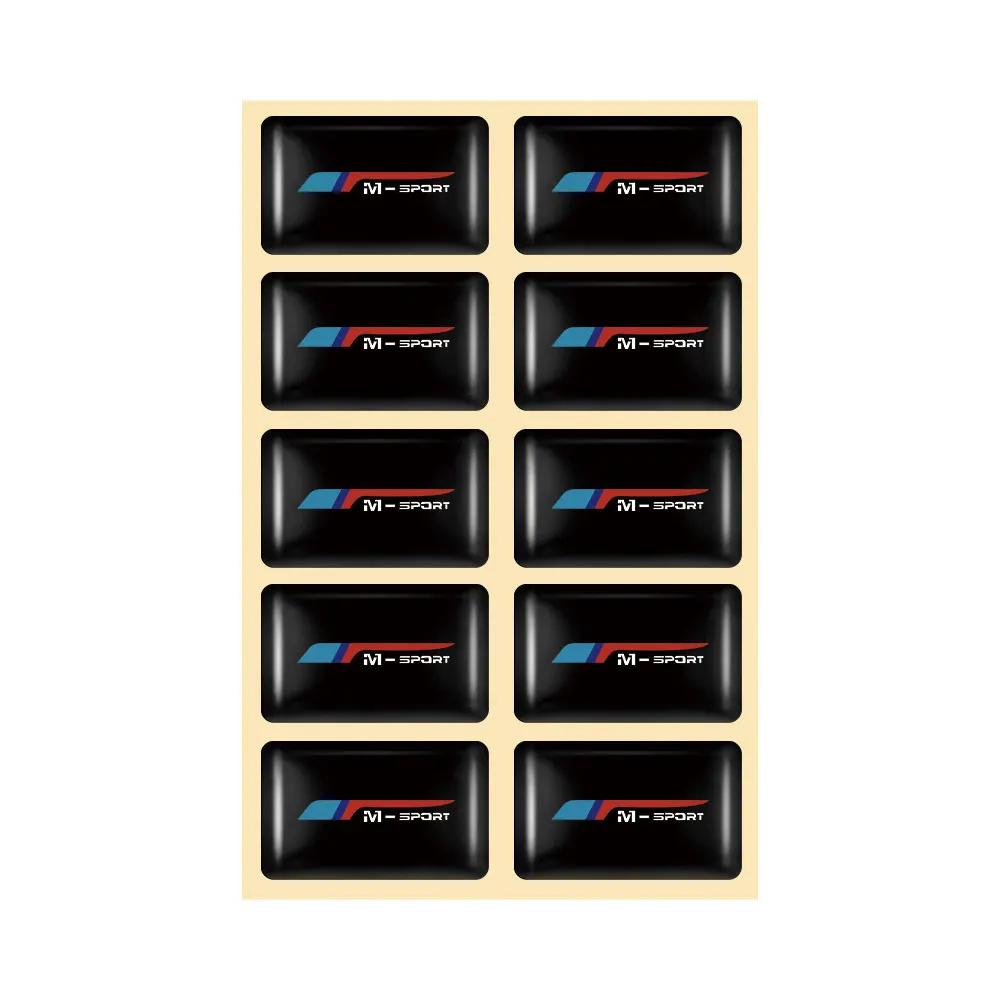 BAGE7 Car Sticker Hot 2025 Hot 10pcs Epoxy Drop Glue Car Body Steering Wheel Stickers For BMW M F31 E46 Performance X3 E90 E60 F30 E39