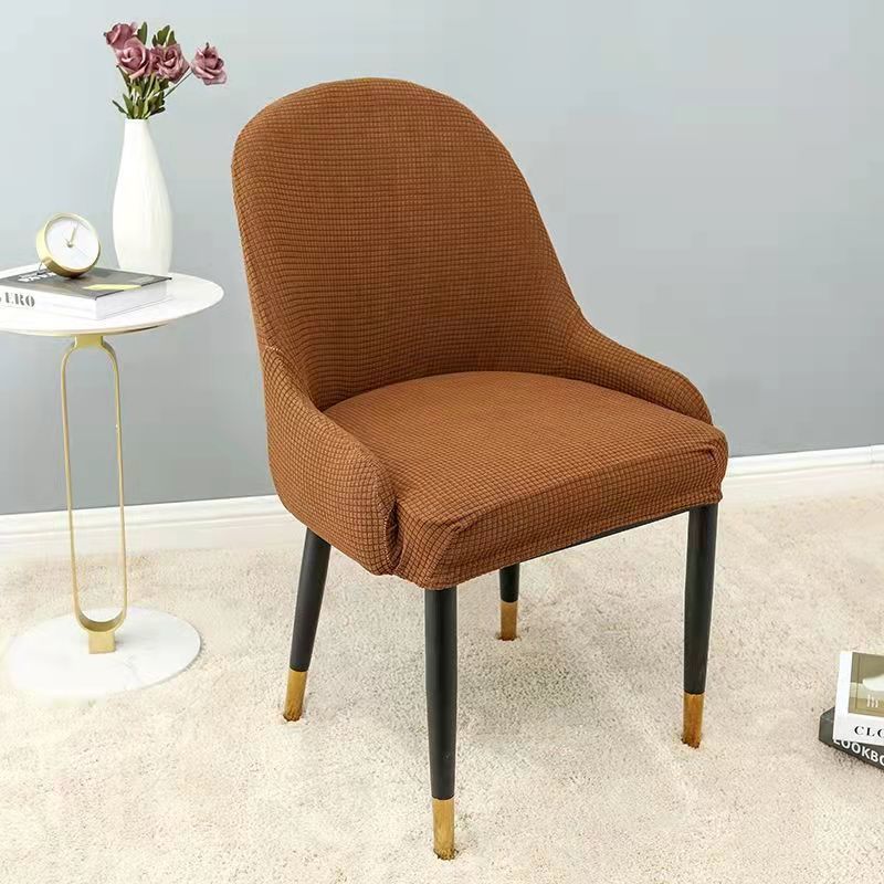 Large Curved Special-Shaped Dining Chair Cover, Semi-Circular Chair Cover, Cushion Backrest, Integrated Chair Back, Simple Elasticity