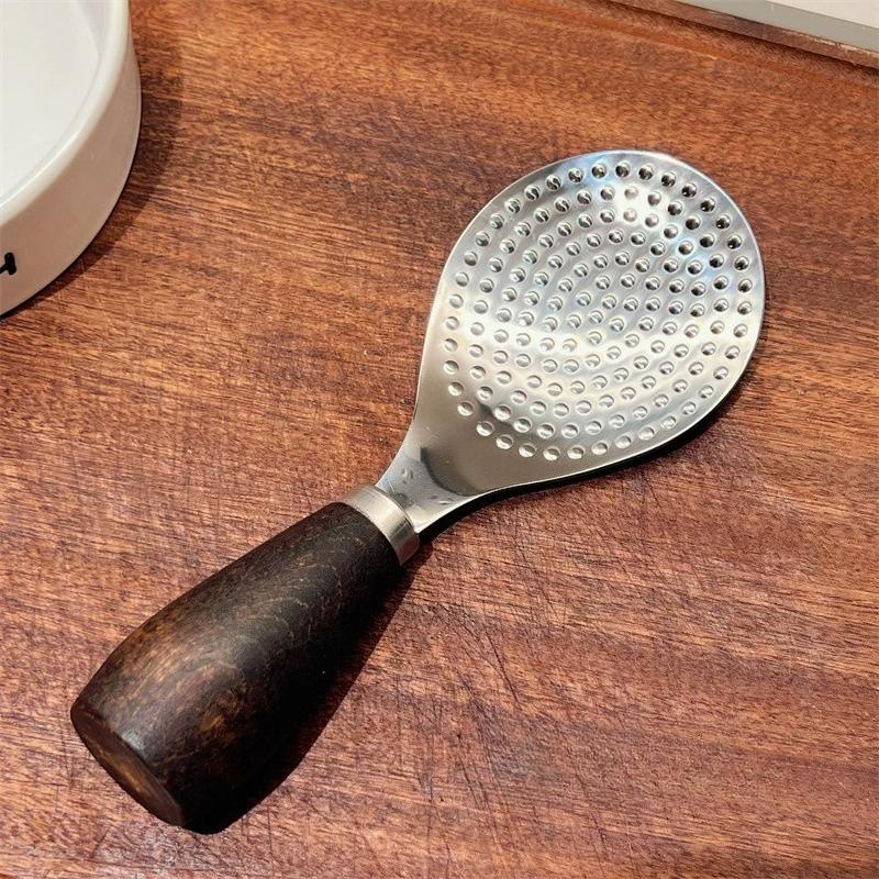 304 Stainless Steel Rice Spoon Can Stand Upright With A Wooden Handle Wholesale Of Household Kitchen Spoons, Rice Cookers, And Rice Spoons