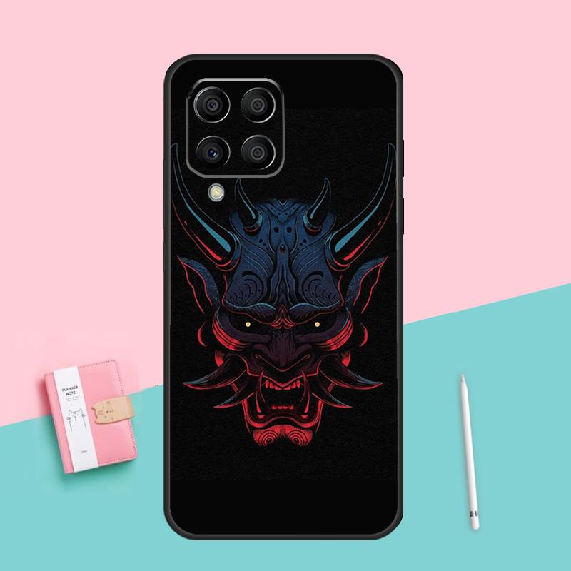 Samurai Oni Mask For Samsung Galaxy M53 M33 M32 M16 M06 M12 M55 M15 M35 M14 M34 M54 M11 M21 M31 M13 M52 Case
