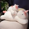 60/80cm Unicorn Plush Toy Cute Pink White Unicorn Doll Soft Stuffed Animal Horse Toys Sleep Pillow Girl Birthday Gifts