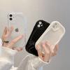 Transparent Solid Color Silicone Mobile Phone Case For Iphone16Promax Fine Hole Cream Wind Apple 17 Anti-Drop 14 Soft