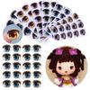 Anime Figurine Doll Love Cute Sticker Clay Decals Cartoon Eyes Stickers Face Organ Paster