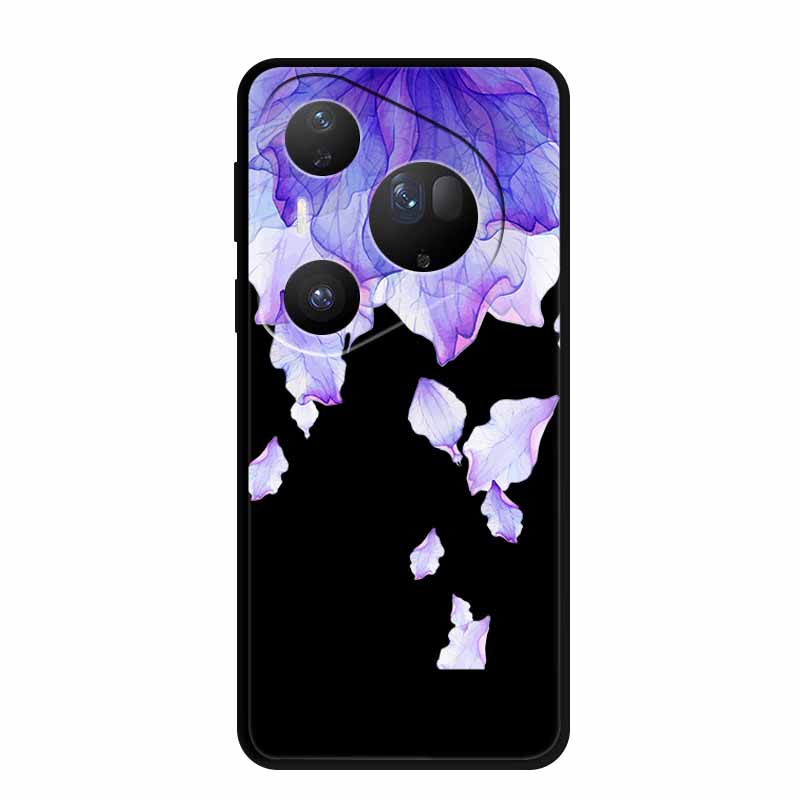 For Huawei Pura 80 Ultra 5G Case Coque Cartoon Cat Painted Black Silicone Soft Back Cover For Huawei Pura 80 Ultra Cases Shells