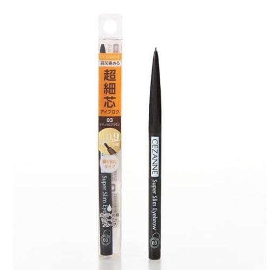 Cezanne Ultra Fine Eyebrow 03 Natural Brown 0.02g 0.9mm Pencil That Allows You Draw Each Hair Tail Eyebrow.