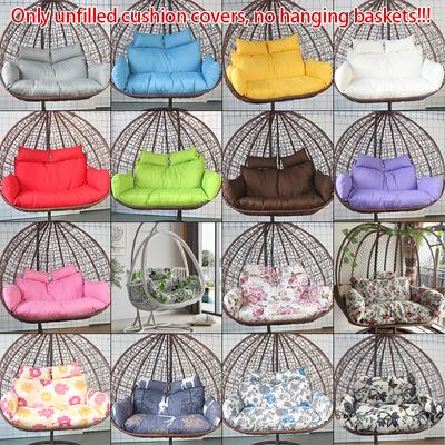 UnFilled Cover Swing Egg Double Hanging Chair Cushion Cover Patio Round Papasan Large Detachable Pillowcase for Home