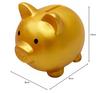 RIMINA Piggy Bank Children's Unbreakable 500 Yen Coin Pig Small Gold Gift