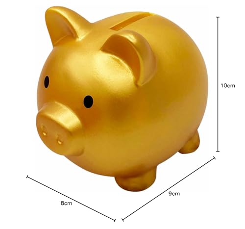 RIMINA Piggy Bank Children's Unbreakable 500 Yen Coin Pig Small Gold Gift