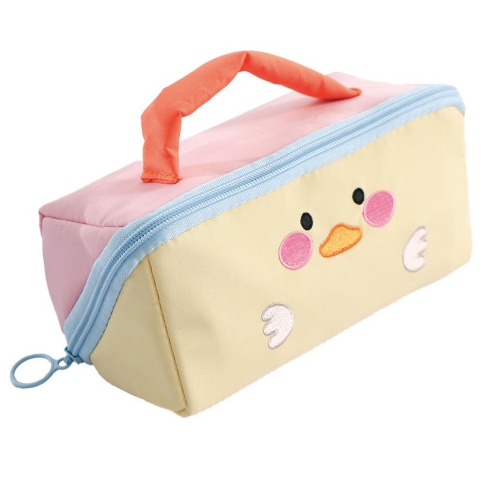 Large Capacity Korean Pencil Bag Duck Rabbit Dinosaur Makeup Bag  Office Supplies