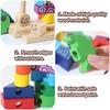 Wooden Blocks Stacked Shape Matching Game Montessori Logical Thinking Training Creative Day/Night Themed Puzzle Games Kids Toys