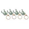 4Pcs Napkin Rings Simple Decorative Handicraft Leaf Flower Napkin Rings for Weddings New Years Parties