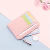 Slim Wallet Purse PU Leather Women Men Card Holder Unisex Zipper Business Card Case Credit Mini Bank Cards Holder Gift Wallet