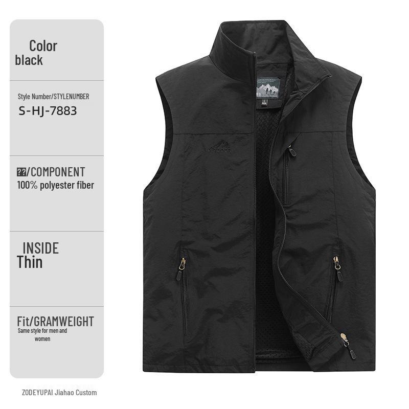 Custom Multi-Pocket Photography Vest - Unisex Workwear Jacket