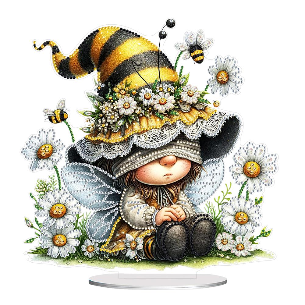 Gnome Double Sided Effect Desktop Diamond Art Kits 5D DIY Diamond Art Tabletop Decorations Diamond Painting Desktop Decorations