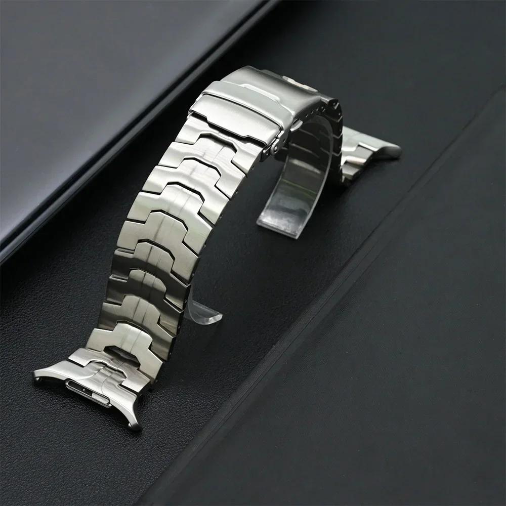 

Titanium color Stainless Steel Band for Samsung Galaxy Ultra Watch 47mm Luxury Strap for SAMSUNG GALAXY ultra 7 47MM Accessories Galaxy Watch Ultra срібний