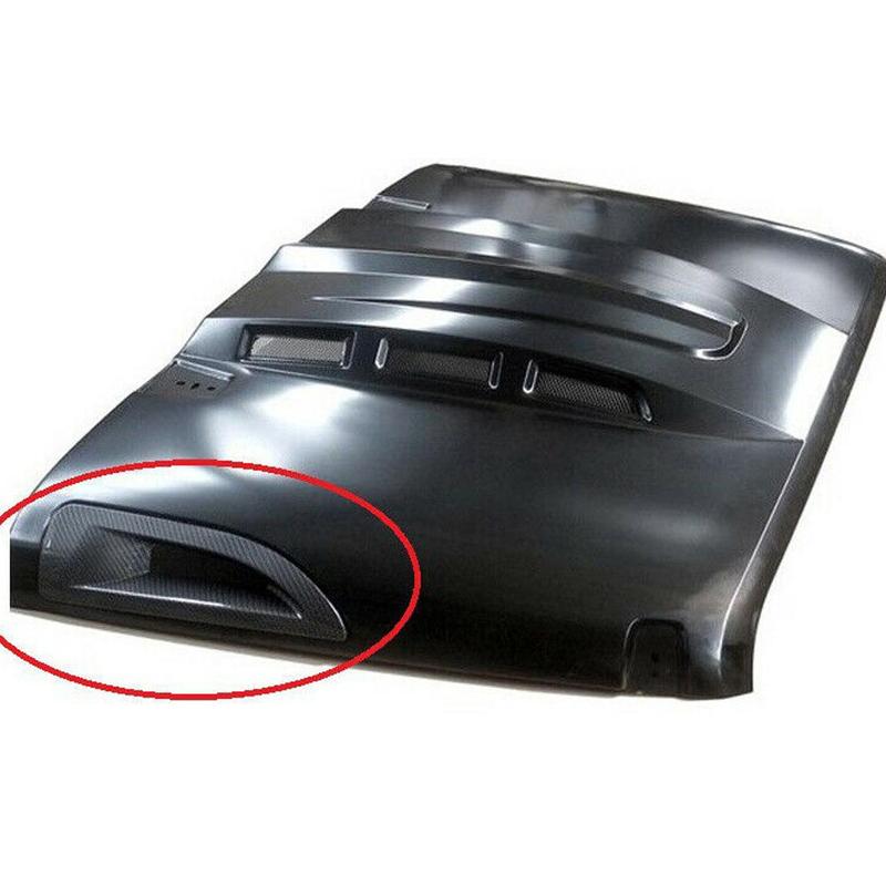 1 Pair ABS Black Carbon Fiber Style Hood Side Vent Cover Trim Fit for Jeep Wrangler JK 2017-2013 2012 2011 2010 2009 2008 2007