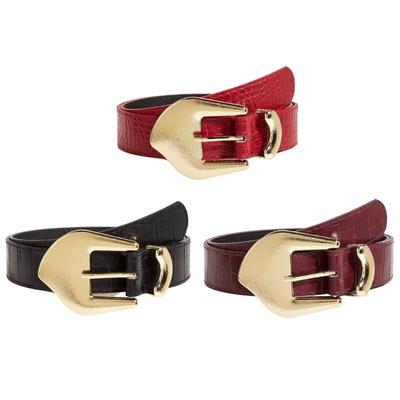 Modischer Taillengürtel mit goldener Schnalle für Damen Weicher PU-Leder Taillenformer für lässige oder formelle Outfits