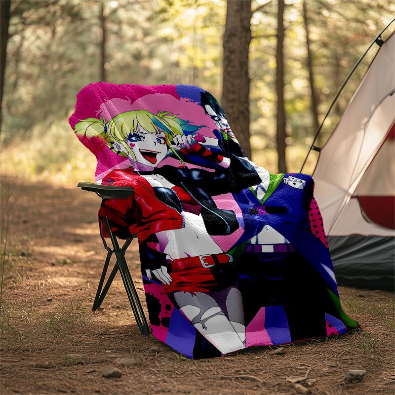 Joker Theme Printed Blanket - Perfect for Couch, Bed, Travel & Outdoor Use | Machine Washable, Cozy & Durable.