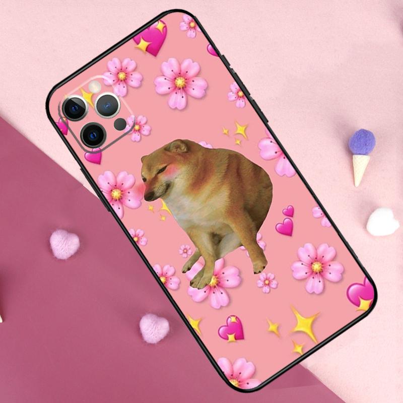 Funny Cheems Doge Phone Case For iPhone 18 17 Pro Max 11 14 15 16 Pro Max Plus 12 13 Mini 17 Air 16e Back Cover