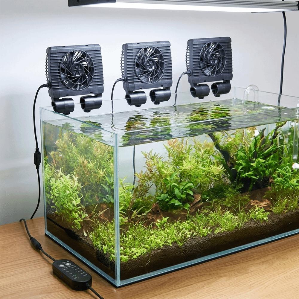 Adjustable Wind Speed Fish Tank Cooling Fan Wall Mounted Aquarium External Fan Shrimp Tank