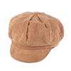 Children  Color Corduroy Retro Beret Leisure Tongue Cap