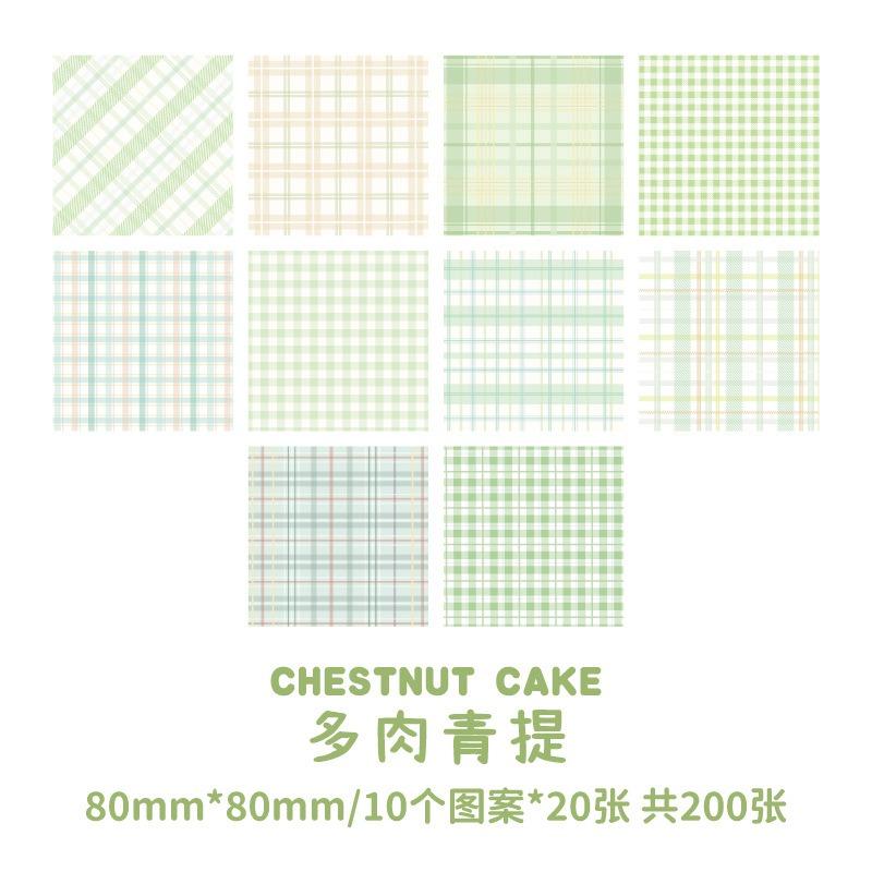 Fresh Plaid Pattern Dyed Memo Paper For Hand Account Diary Notes