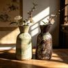 Retro Wabi-Sabi Ceramic Vase for Living Room or Tea Room