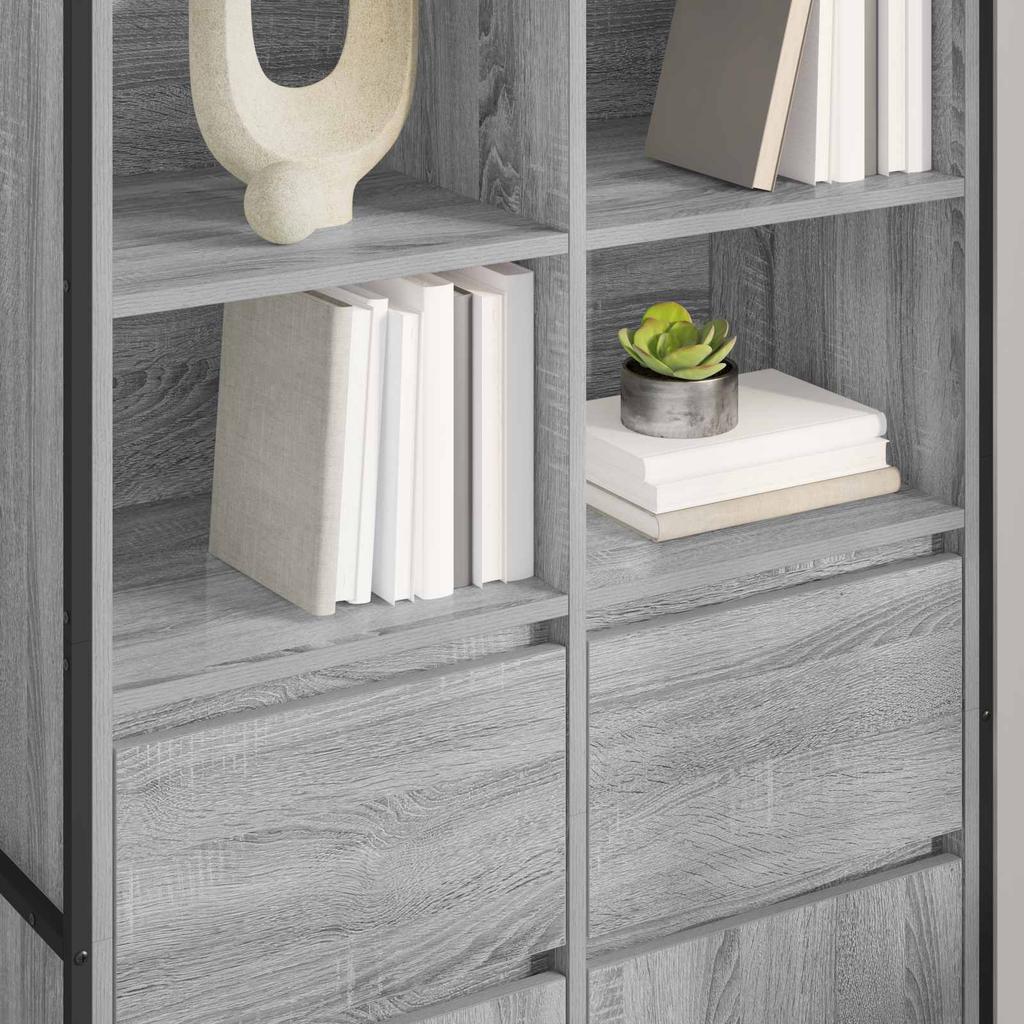 Sideboard 2 pcs Grey Sonoma 81 x 36 x 150.5 cm Particleboard
