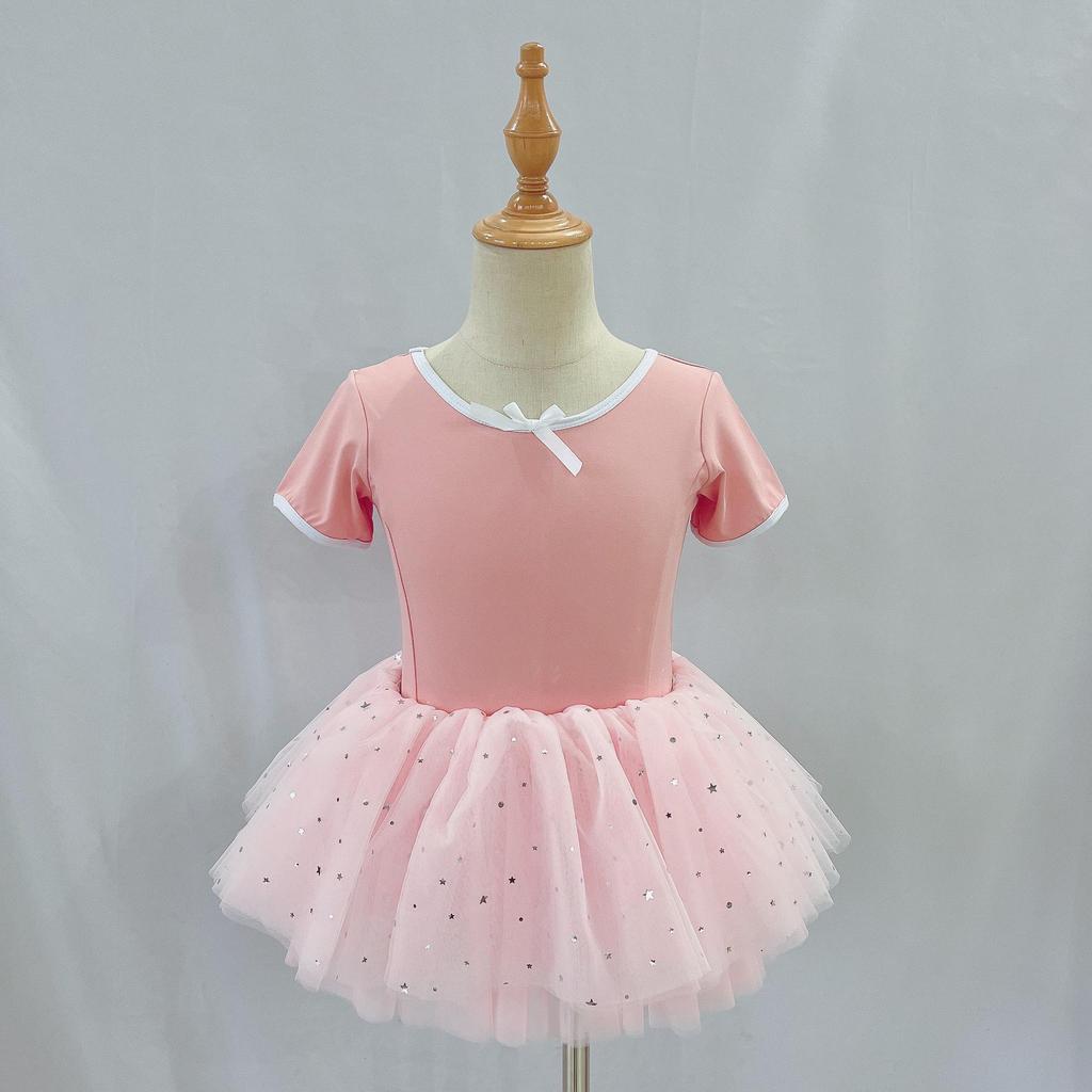 Girls' Ballet Princess Dress - Short Sleeve Bow Skirt Costume