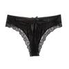 Lady Summer New Style Sexy Hollow Ice Silk Without Trace Low Waist Triangle Briefs