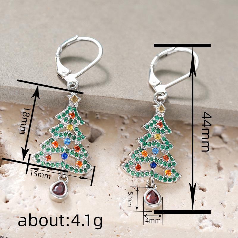 Christmas Christmas tree earrings for women, water drop pendants, star ornaments, wholesale from super popular manufacturers