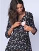 Casual Breastfeeding Maternity Black Floral [Seraphin] Dress, Dress, JOY, Women's,