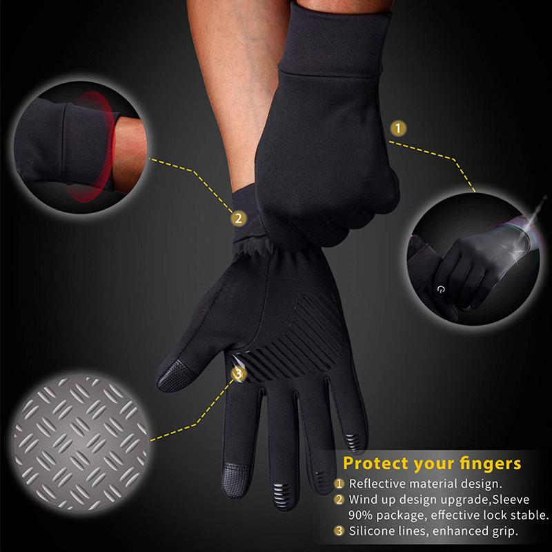 Winter Waterproof Men'S Gloves Touchscreen Windproof Sports Fishing Driving Motorcycle Ski Non-Slip Warm Cycling Women Gloves