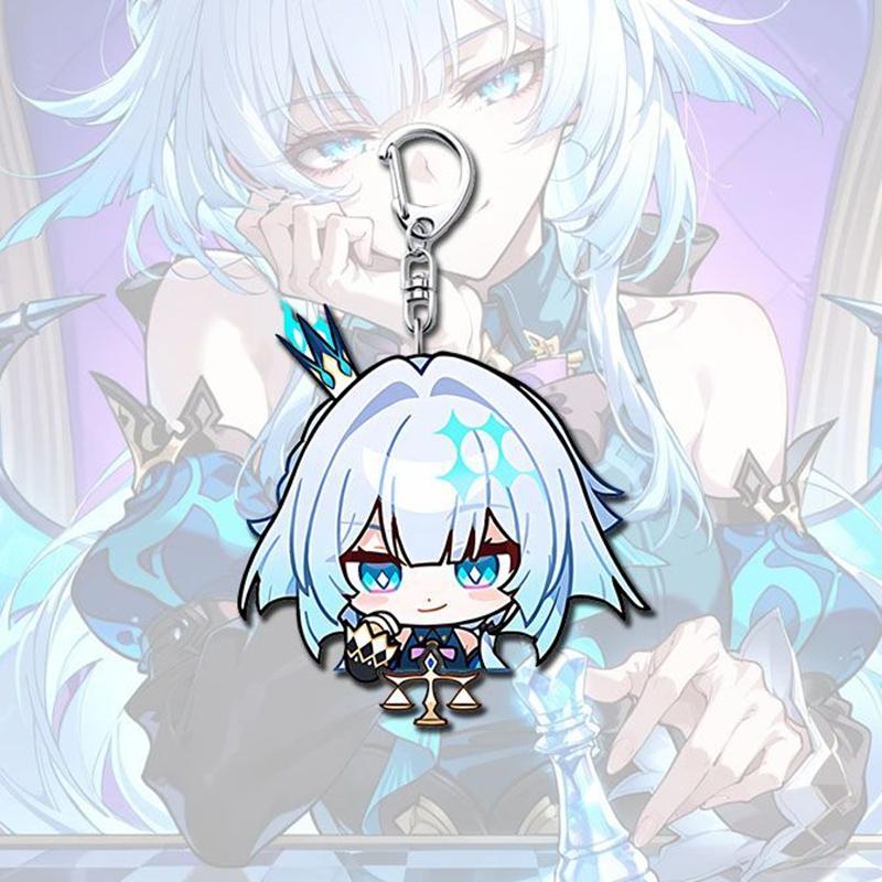 

Game Honkai Star Rail Cerydra Cosplay Keychain Kawaii Acrylic Pendant Keyring Key Chain Bag Accessories Ornament Prop