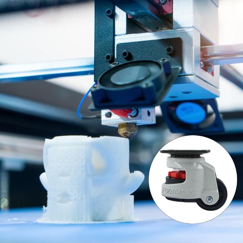 Heavy Duty Level Adjustment Caster Thread Stem Industrial Roller Wheel 360 Degree Rotatable Movable Caster for 3D Printer
