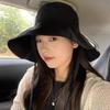 Thin Fisherman Hat Solid Color Wide Brim Sun Hat Simple Sunscreen Bucket Hat  Unisex