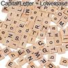 100 Pcs Wooden Alphabet Tiles English Letters DIY Wood Crafts Kids Toy 18x20mm