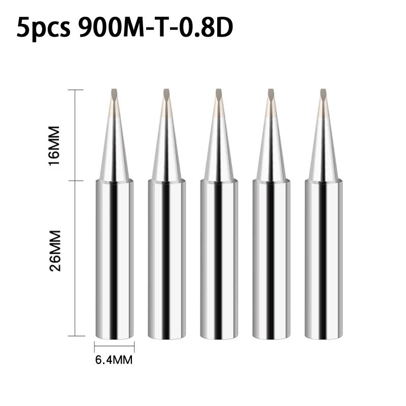 5Pcs Soldering Iron Tips K/SK/B/I/IS/1C/2C/3C/4C/2.4D/3.2D Soldering Iron Tips Set 900M-T Series BGA Soldering Tool Accessories
