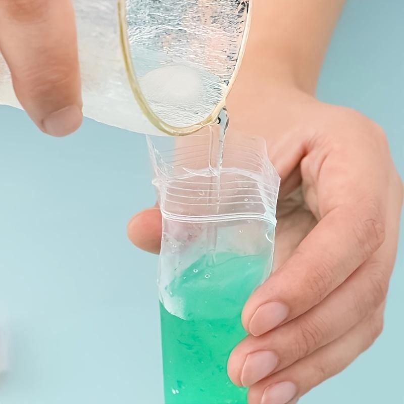 

50pcs Popsicle Making Bags, DIY Ice Pop Molds, Reusable Frozen Treat Pouches for Juice Yogurt Homemade Snacks Set Type 1