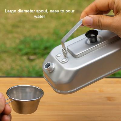 Camping Kettle Portable Aluminum Tea Coffee Pot Ultra-Light Teapot 300ML with Handle for Camping