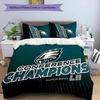 Σετ κλινοσκεπασμάτων με σχέδιο λογότυπου Philadelphia Eagles, 3 τεμάχια, σετ κάλυμμα παπλώματος περιλαμβάνει κάλυμμα παπλώματος & μαξιλαροθήκες, τέλεια διακόσμηση υπνοδωματίου για όλες τις εποχές & δώρο