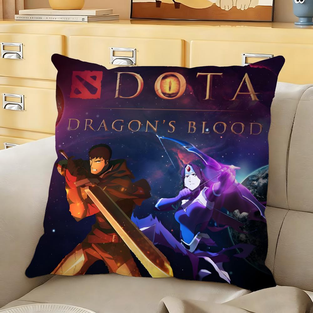 DDota DDragons BBlood Cushion Cover Soft Durable Reversible Pillow Cover Home Car MultiScene Daily Comfort Pillowcase