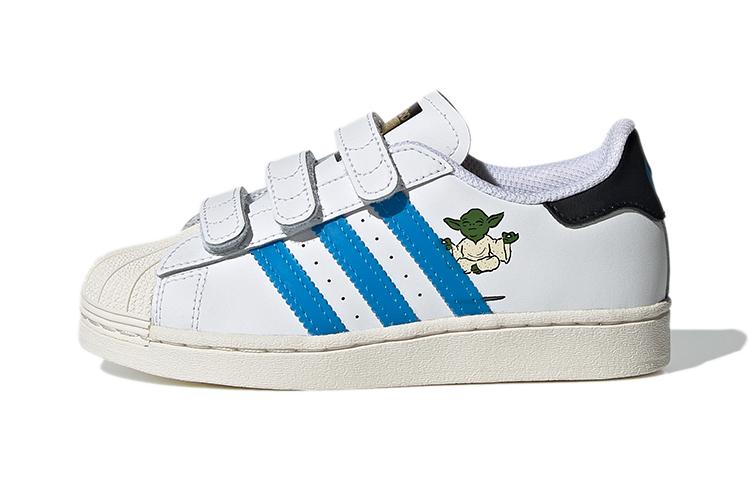Adidas Originals SUPERSTAR CF C Casual Abrasion Resistant Low top Skateboard Shoes White Blue Black FZ0645 29